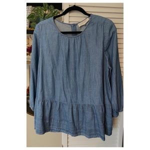 The GREAT. Denim Blouse